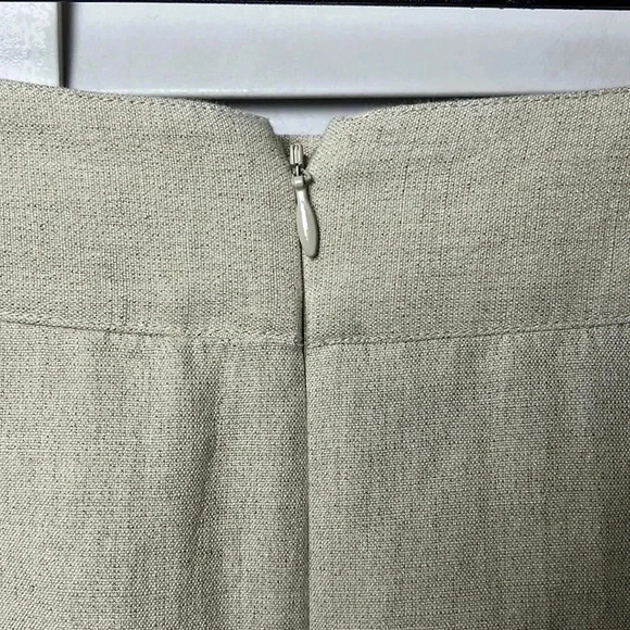 Anthropologie Yoana Baraschi Draped Sash Linen Blend Skirt Size 8 Gold Shimmer - Picture 10 of 15